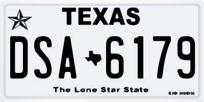 TX license plate DSA6179