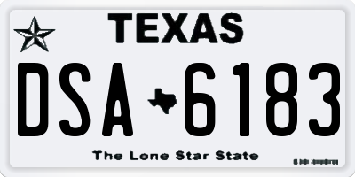 TX license plate DSA6183