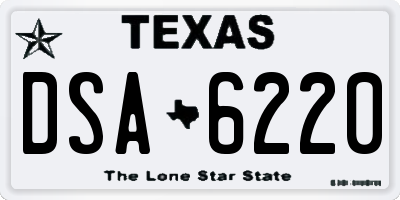 TX license plate DSA6220