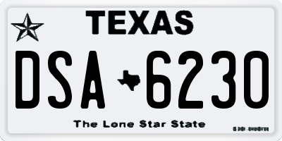 TX license plate DSA6230
