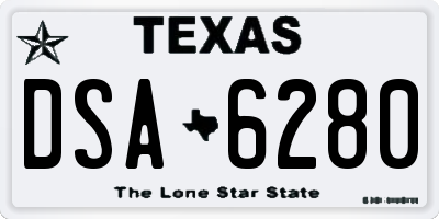 TX license plate DSA6280