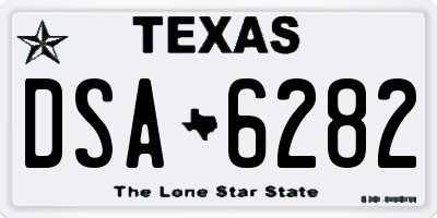 TX license plate DSA6282