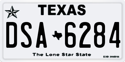 TX license plate DSA6284
