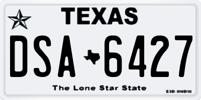 TX license plate DSA6427