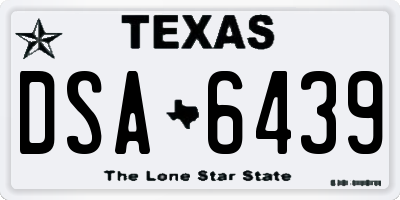 TX license plate DSA6439