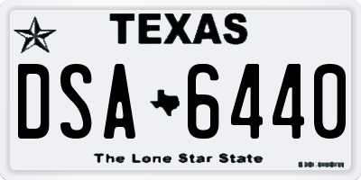 TX license plate DSA6440