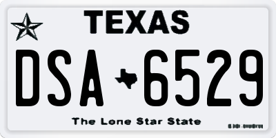 TX license plate DSA6529