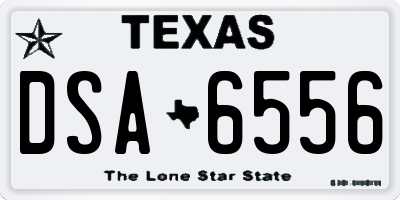 TX license plate DSA6556