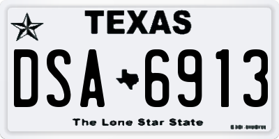 TX license plate DSA6913