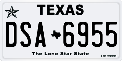 TX license plate DSA6955