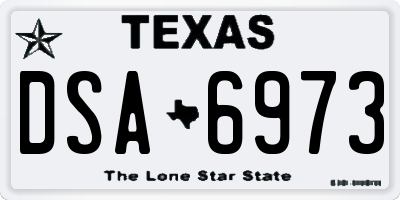 TX license plate DSA6973