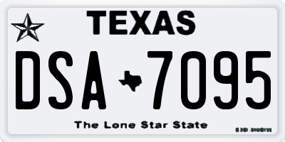 TX license plate DSA7095