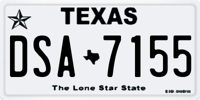 TX license plate DSA7155