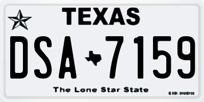 TX license plate DSA7159