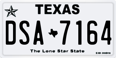 TX license plate DSA7164