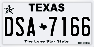 TX license plate DSA7166