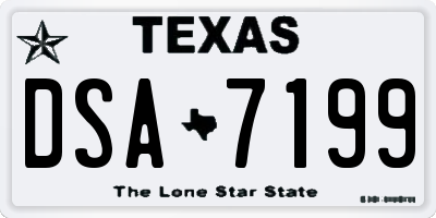 TX license plate DSA7199