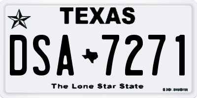 TX license plate DSA7271