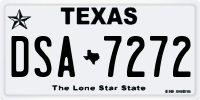 TX license plate DSA7272
