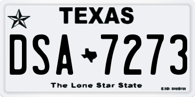 TX license plate DSA7273