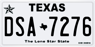 TX license plate DSA7276