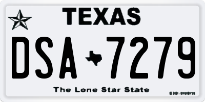 TX license plate DSA7279