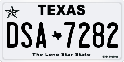 TX license plate DSA7282