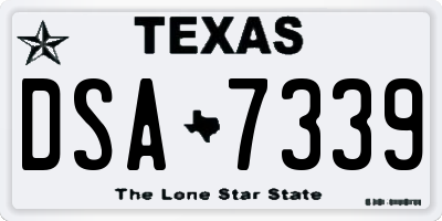 TX license plate DSA7339
