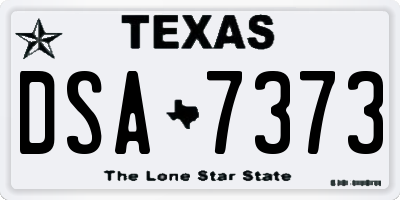 TX license plate DSA7373