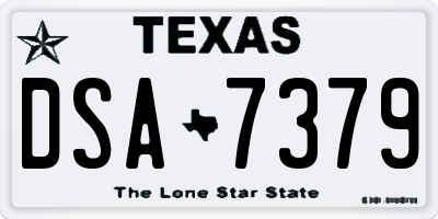 TX license plate DSA7379