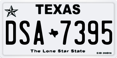 TX license plate DSA7395