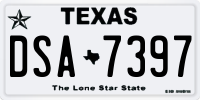 TX license plate DSA7397