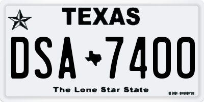 TX license plate DSA7400