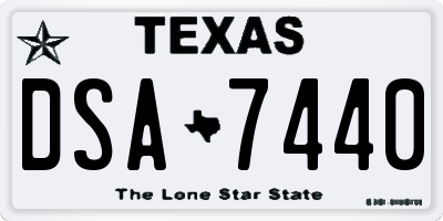 TX license plate DSA7440