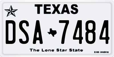 TX license plate DSA7484