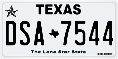 TX license plate DSA7544