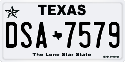 TX license plate DSA7579