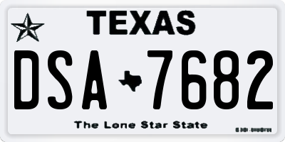 TX license plate DSA7682