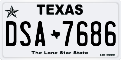 TX license plate DSA7686