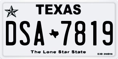 TX license plate DSA7819
