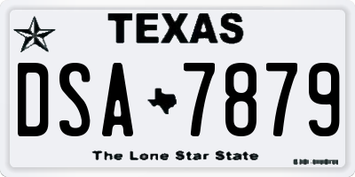 TX license plate DSA7879