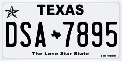 TX license plate DSA7895