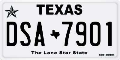 TX license plate DSA7901