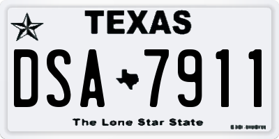 TX license plate DSA7911