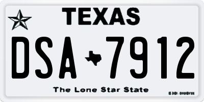 TX license plate DSA7912