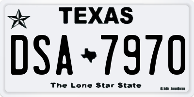 TX license plate DSA7970