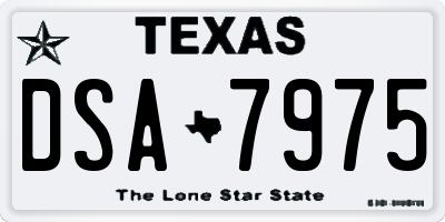 TX license plate DSA7975