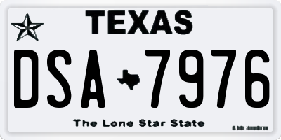 TX license plate DSA7976