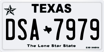 TX license plate DSA7979