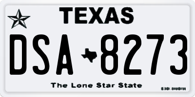 TX license plate DSA8273